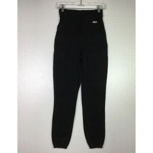 BIKE Athletic Co Pants Unisex Size S Black elastic waist zip snaps elastic leg‎
